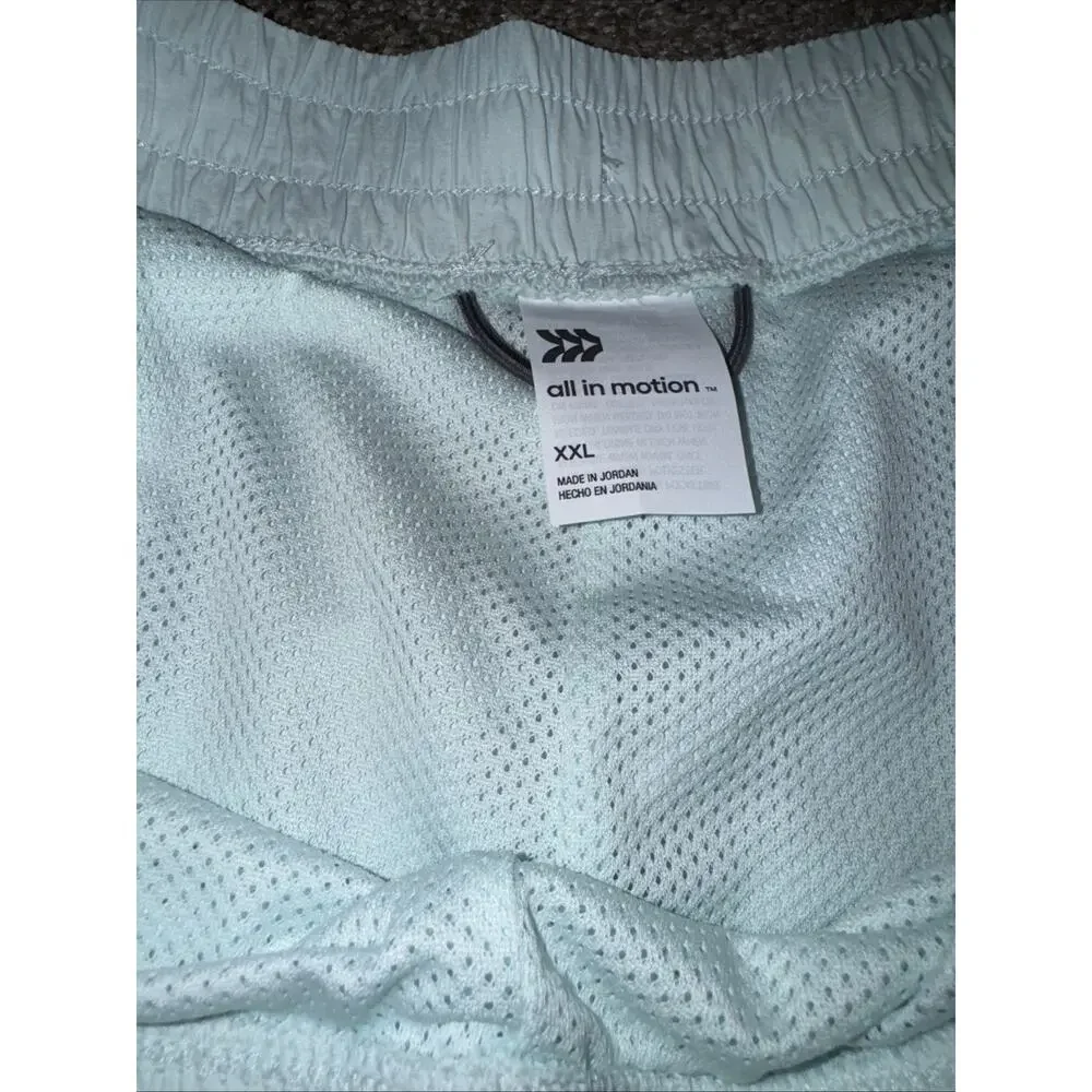 NWT All in Motion Men's Volley Shorts Yellow Size XXL Mint Green